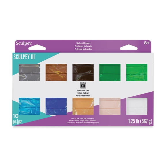 Sculpey III Set - Naturals, Set of 10, 2 oz