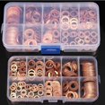 thumbnail image 2 of 200Pcs Kit D'Assortiment De Joint Plat, Joint Rondelle, Ecrou Et Boulon En Cuivre, Avec Boite esquí esquí Gafas de esquí, 2 of 5