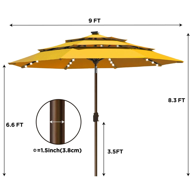 fdw patio catilever offset umbrella FDW 10' Patio Umbrella Offset Hanging Umbrella Outdoor Market Umbrella D10