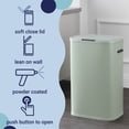 thumbnail image 2 of happimess Tammi Kitchen 14.5-Gallon Slim Metal Push Button Trash Can, Pistachio Gelato, HPM1017E, 2 of 10