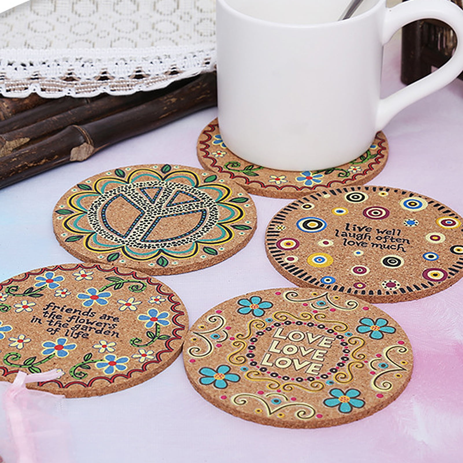 Details about   Bergsma Ceramic Trivet/Coaster With Cork Backing 