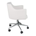 thumbnail image 2 of Ashley Baraga Chaise de Bureau Pivotante Réglable en Faux Cuir Blanc, 2 of 9