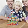 thumbnail image 3 of A 93Pc Slide Block Marble Run Game - Diy Building Toy With 30 Balls, Educational Stem Fun For Kids, Plastic Material, 3 of 7