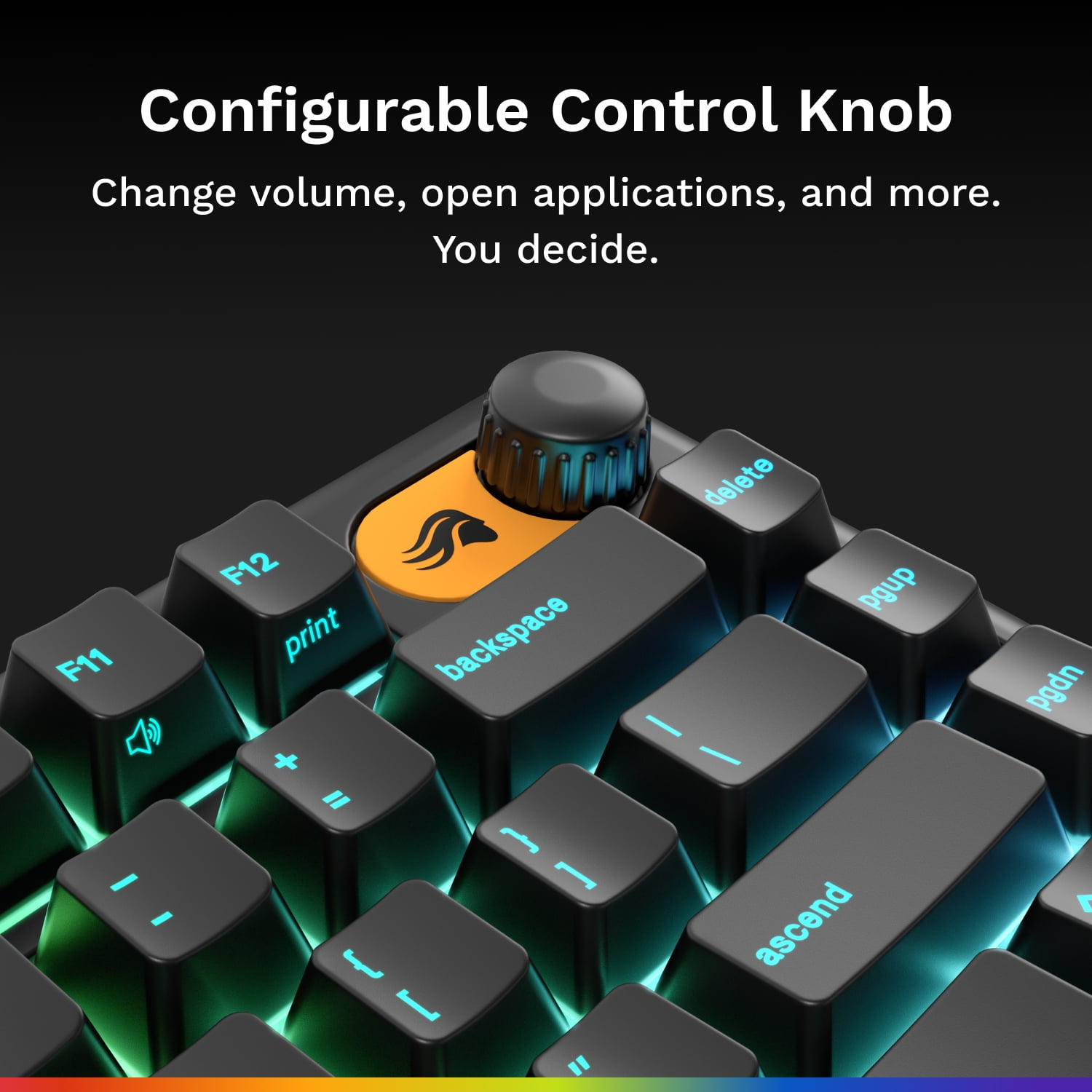 Glorious Gaming Keyboard GMBK 75% - Swappable MX-Compatible Keycaps, Detachable USB Cable - IP57 Waterproof and Dust Resistant - 10-Zone RGB Lighting - Quiet Gaming Switches - 12.6" x 5.4" x 1.6"