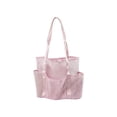 thumbnail image 2 of Summercome Large Mesh Beach Tote Bag, Pool Bags with 2 Inner Zipper Waterproof Pockets for Family Pool Bag for Swim Toys Towels Cruise Vacation Essentials, Pink, 2 of 6