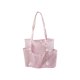thumbnail image 2 of Bolsa de playa de malla con múltiples bolsillos, bolso de almacenamiento transpirable de gran capacidad para toallas, cosméticos y chanclas, ligero y plegable, disponible en rosa, negro y beige., 2 of 6