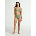 thumbnail image 3 of Time and Tru Women’s and Women's Plus Hi Cut High Rise Bikini Bottoms, Sizes XS-2X, 3 of 6