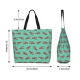 thumbnail image 5 of Pofeuu Cartoon Lobsters 4 Print Reusable Grocery Bags - Washable, Foldable, Packable Tote, Large Handles, Heavy Duty, Zippered Top Pouch, 5 of 8