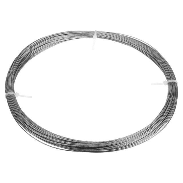 Unique Bargains 1mm 98ft (30M) 304 Stainless Steel Cable Wire Rope 7x7 Strands