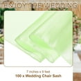 thumbnail image 2 of Uxcell Wedding Chair Sash 100 Packs Chiffon Fabric 9ft Chair Covers Green, 2 of 6