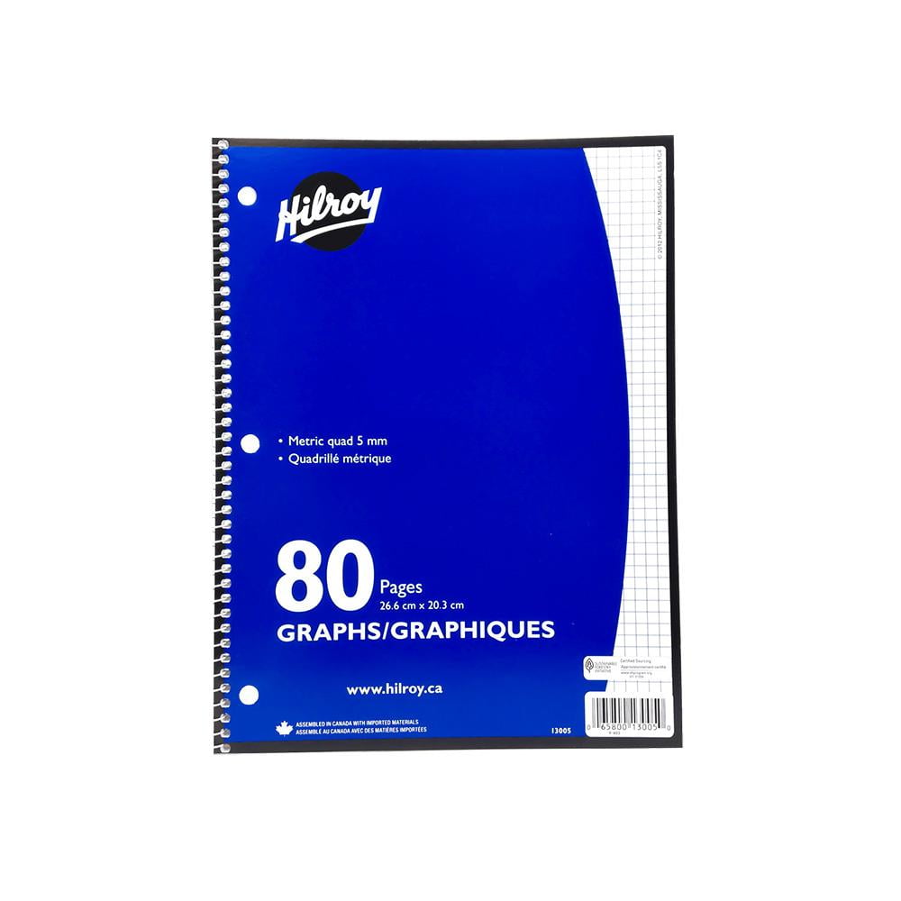 Hilroy 80Page Graph Notebook Walmart Canada