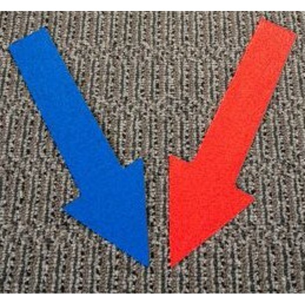 DuraMark Removable Reusable Carpet Marking Directional Arrows, Heavy