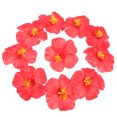thumbnail image 4 of 20pcs Flores de hibisco artificial para fiesta tropical flores hawaianas Cabeza de flores artificiales para decoraciones de verano y manualidades de bricolaje, 4 of 6