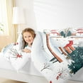 thumbnail image 4 of Manfei Winter Cute Snowman Queen Comforter Set, Merry Christmas Bedding Sets, Teens Boys Girls Kids Reversible Bedding Comforter Set, Breathable Home Decor, 3pcs, 4 of 8