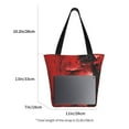 thumbnail image 3 of Salouo Abstract Red Textured Canvas for Shoppers Tote for Women Foldable Handbags with Big Capacity Casual One-Shoulder Shopping Bag Hobo Bags Fit for Office/Shopping/Park, 3 of 6