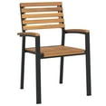 thumbnail image 3 of vidaXL 9 Piece Garden Dining Set Solid Wood Acacia and Metal, 3 of 5