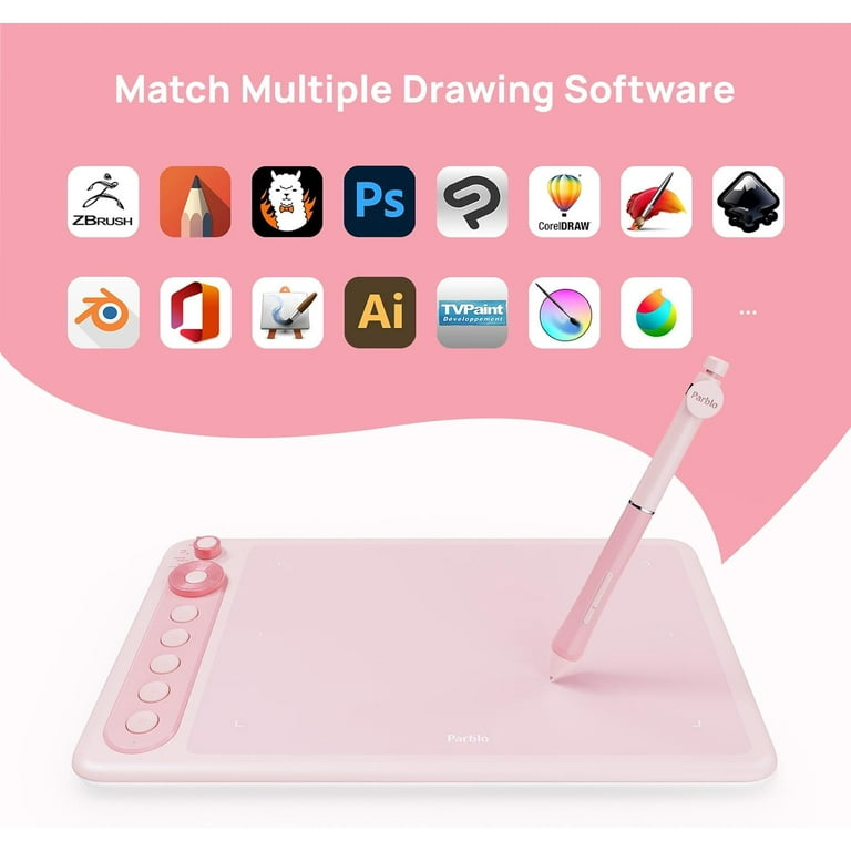 Drawing Pad For Pc Parblo Intangbo(s) Graphic Draw Tablet Support