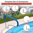 thumbnail image 6 of COZONY 32x22.5" Pool Handrail, Stainless Steel with Blue Grip, 375 lbs Capacity, Secure for Inground Pools, Home, Water Parks, 6 of 8