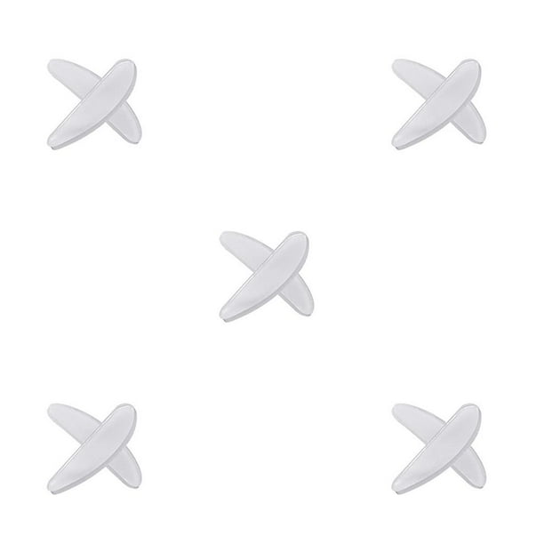 Minnieouse Almohadillas nasales de silicona para aumentar la altura, almohadillas nasales finas blancas para anteojos, antideslizante, Type2 NO2