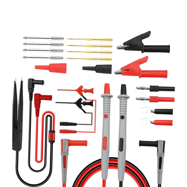 MIANGASTORE 1Ensemble Kit de Test Multimètre 21-en-1 Clip de Sonde de Test Alligator Électrique