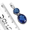 thumbnail image 2 of 925 Sterling Silver Pendant For Chain Necklace For Women Blue Sapphire Simulated Gemstone Silver Pendant September Birthstone Silver Pendant Cocktail Party Gift - Wife Gemstone 925 Silver Jewelry, 2 of 3