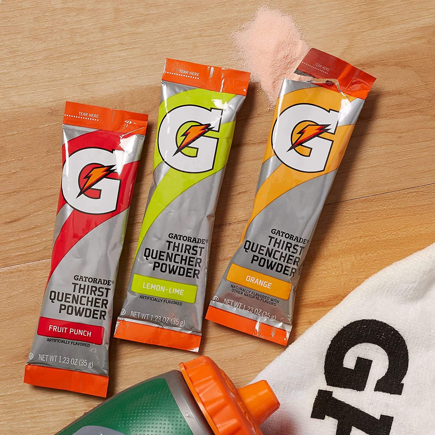 Gatorade Thirst Quencher Sports Drink Mix Powder, 3 Flavor Variety Pack, 1.23 oz, 30 Pack