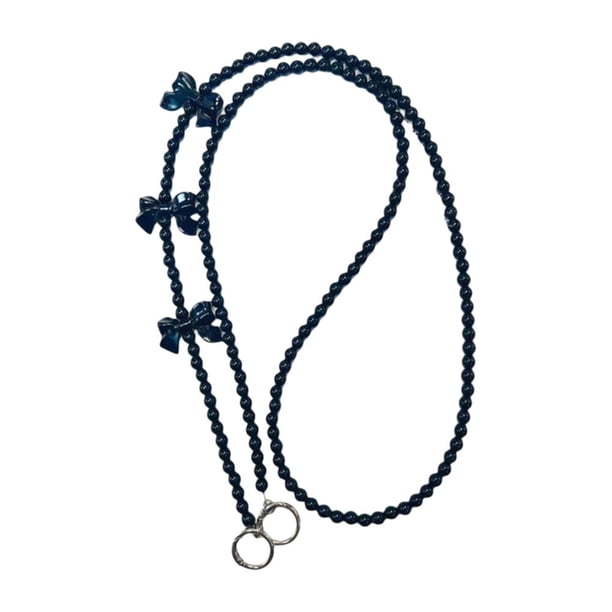 Wartleves Cuerda colgante multifuncional, accesorio para equipaje con forma de cruz diagonal con cuentas de perlas T5