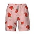 thumbnail image 4 of Lsque Mens Swim Trunks Strawberry Pattern - Bathing Suit Compression Liner - Beach Swim Shorts Swimwear - (S-3XL) - Stretch Quick Dry -Medium, 4 of 9