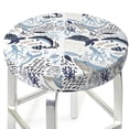 thumbnail image 3 of KLL Sea Life Elements Round Bar Chair Cushion Cover 13 inch ,Bar Stool Protector with Elastic, Soft Washable, 3 of 6