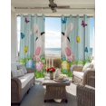 thumbnail image 6 of Easter Kitchen Curtains Spring Easter Eggs Bunny Teal Wooden Grain Cafe Short Curtains for Bathroom Blackout Window Curtain Grommet Small Window Treatment Drapes for Bedroom Living Room 42"x45"x2, 6 of 9