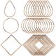 thumbnail image 1 of FOMIYES 30Ud Aros Geométricos Dorados Para Aretes Materiales De Cobre Resistentes, 1 of 7