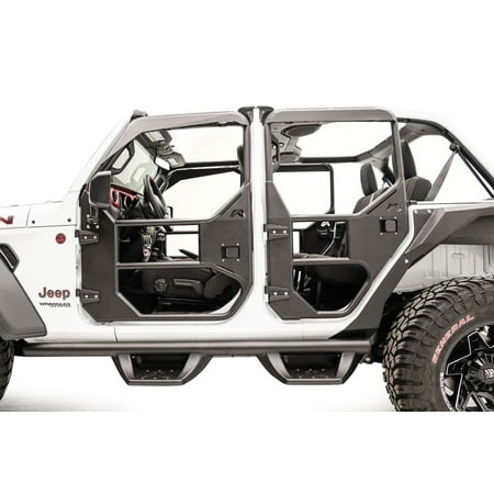 Fab Fours JL1031-B Full Tube Doors; Rear Door; Bare; Fits select: 2020 ,2023 JEEP WRANGLER