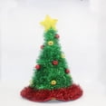 thumbnail image 5 of 2024 Unisex Mujeres Hombres Adultos Gorros de Papá Noel para Fiestas Disfraces Accesorios Sombrero de Árbol de Navidad con Oropel, 5 of 5