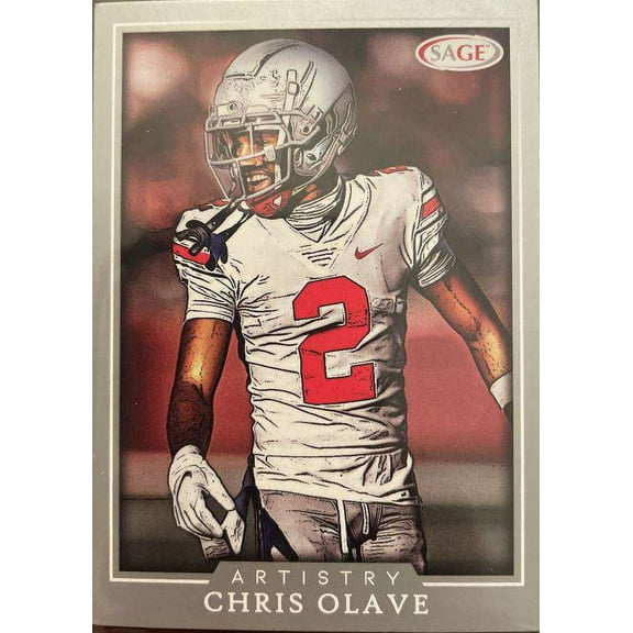 NFL 2022 Artistry Football Chris Olave Silver Trading Card #39 (Rookie Card) (Sage Collectibles)