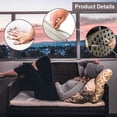 thumbnail image 5 of 4-Piece Outdoor Wicker Patio Furniture Set, Black Rattan Conversation Set with Beige Cushions and Glass Coffee Table, for Backyard, Balcony, Poolside, 5 of 5