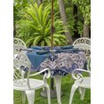 thumbnail image 4 of Outdoor Tablecloth with Umbrella Hole Zipper Retro Ethnic Round Tablecloth 60" Waterproof Outside Table Cloth Southwest Tribal Geometric Patterns Blue Patio Table Cover Tablecloths for Picnic Party, 4 of 8