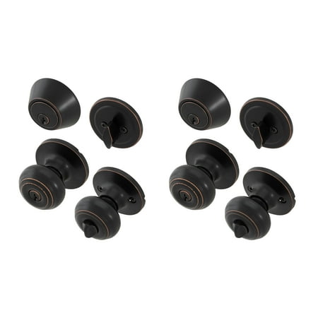 Honeywell Classic Knob Home Security Kit Door Lock, Oil-Rubbed Bronze