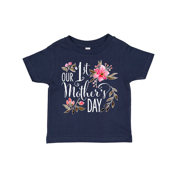 Inktastic Our First Mother's Day- pink flowers Boys or Girls Toddler T-Shirt