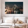 thumbnail image 2 of Elephant Stock Philadelphia Night Skyline Wall Art - Horizontal Canvas Wall Art - Living Room Wall Decor - Places Canvas - Orange And Beige Decor - 51" x 34", 2 of 8