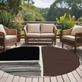 thumbnail image 4 of Round Rug 7Ft Washable Non-Slip, Brown Black Circle Area Rugs for Living Room Bedroom, Modern Abstract Art Farmhouse Striped Indoor Floor Mats Carpet Runner for Home Decor Aesthetic, 4 of 8