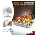 thumbnail image 3 of Steam Table Pans 6 Pack, 20.9x12.8x3.9 Inch Full Size 20 Gallon Stainless Steel Hotel Pans, Deep Food Container Oven Trays for Buffet Catering, 3 of 7