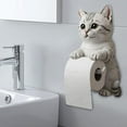 thumbnail image 6 of CARRFA Funny 3D Cat Toilet Roll Holder, Creative Cat Sculpture Paper Holder, Decorative Towel & Tissue Wall Mount for Bathroom Kitchen Decor Gifts for Cat Lovers, 6 of 10