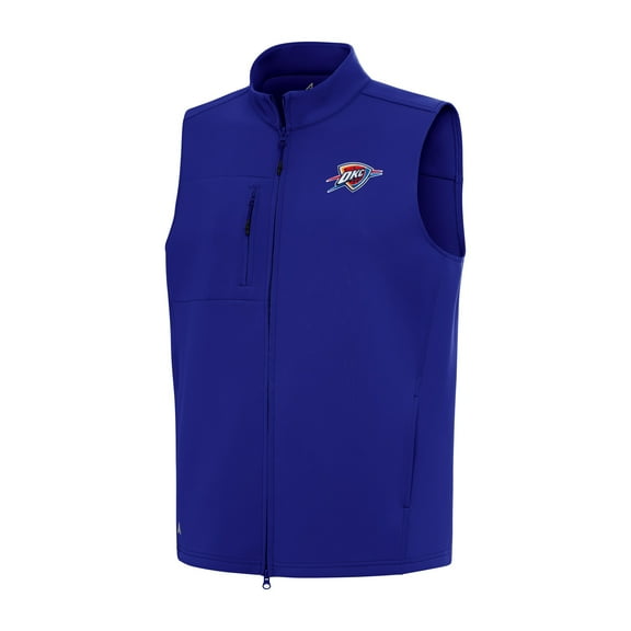 Men's Antigua Royal Oklahoma City Thunder Demand Full-Zip Vest