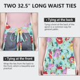 thumbnail image 6 of Pioneer Flower Floral Print Pattern Apron-Garden Aprons for Women with Pockets-Cotton Linen Waterproof Kitchen Cooking Gardening Aprons Adjustable for Kitchen,Cooking,BBQ and Salon 33x27 Inch, 6 of 7