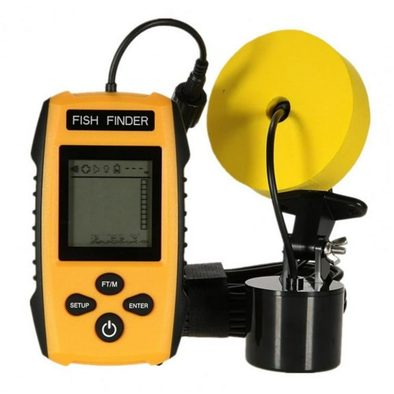 Fish Finder With Wired Sonar - Portable 240ft Depth Range, 125kHz, LCD Display For Freshwater Saltwater Fishing, Lake Ocean River,Sets