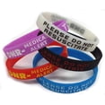 thumbnail image 1 of 5X Bracelet d'Alerte Médicale "Please Not RESUCITATE" Blanc, Rouge, Noir, Violet, Bleu, 1 of 3