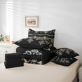 thumbnail image 5 of Feelyou Black Gold Damask Twin Bedding Sets 7-Piece, Boho Rustic Farmhouse Bedding Comforter Set, Southwestern Theme Reversible Sheet Sets, Luxury Bedroom Decor, 5 of 7