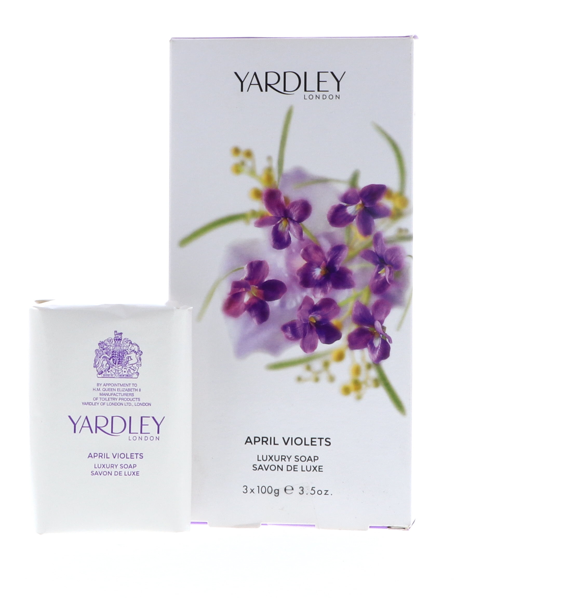 Yardley April Violets Luxury Soap 3 X 35 Oz