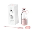 thumbnail image 3 of Licuadora portátil mini exprimidor con mango inalámbrico práctico licuadora de batidos exprimidor de frutas para deportes cocina interior y exterior Rosa, 3 of 8