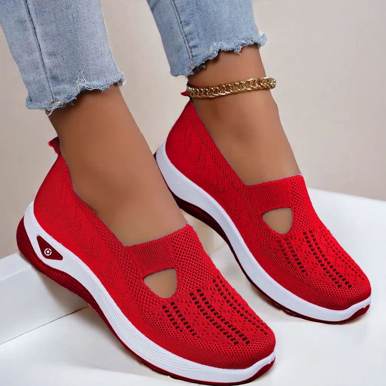 Red Slip-On Foam Shoes Slip-On Lightweight Recovery Foam Shoes | GreaterGood main image 3